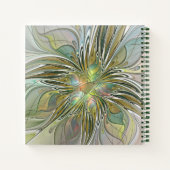 Carnet Imaginaire Floral Fleur Art Fractal Moderne Avec O (Dos)