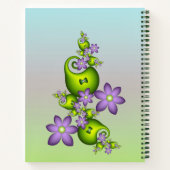 Carnet Imaginaire floral Lilac Fleurs vertes Nom fractal (Dos)