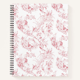 Carnet Imaginaire Floral vintage gravé rose-toile