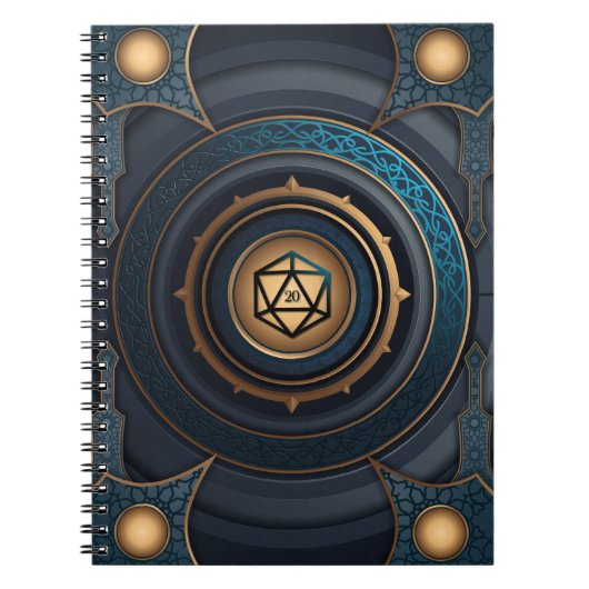 Carnet Imaginaire Polyédrique D20 Dice Tabletop RPG (Devant)