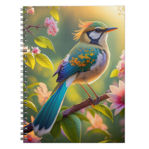 Carnet Imaginaire Turquoise à ailes vert