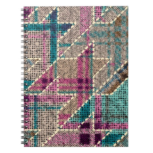 Carnet Imitation du motif de patchwork indien avec textur (Devant)