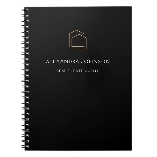 Carnet Immobilier noir classique (Devant)