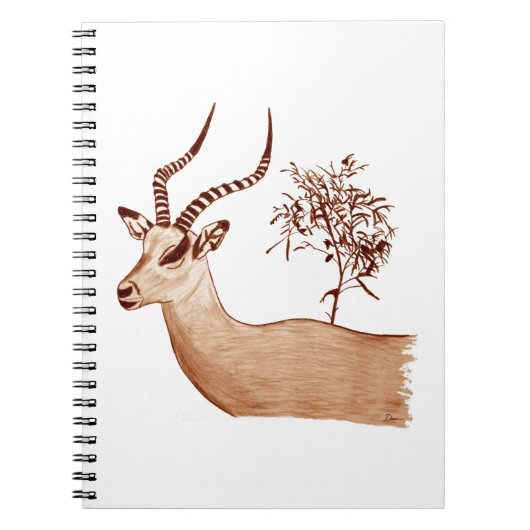 Carnet Impala Antelope Dessin animalier Sketch (Devant)