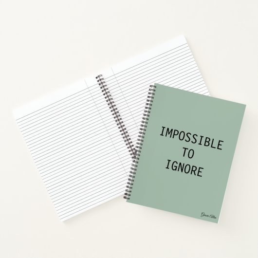 Carnet Impossible To Ignore Modern Funny Quote (Intérieur)