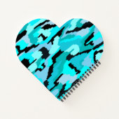 Carnet Impression Abstraite turquoise et noire (Dos)