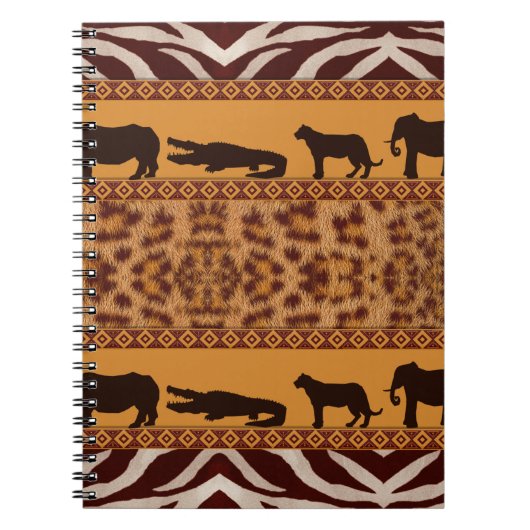 Carnet Impression animale de motif de jaguar africain tri (Devant)
