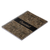 Carnet Impression Animale Taches de Léopard Noir & Brun N (Côté gauche)