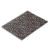 Carnet Impression Animale Taches de Léopard Noir Rose Ani (Côté gauche)