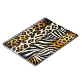 Carnet Impression animalière sauvage mixte peinte abstrai (Côté gauche)