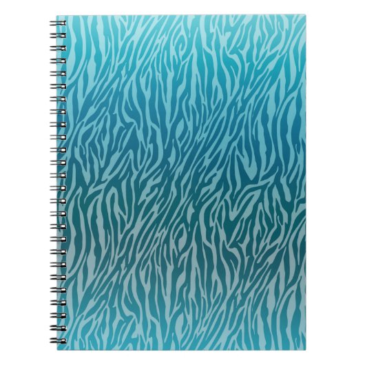Carnet Impression Aqua Ombre Zebra (Devant)