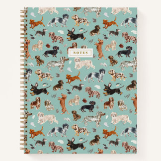 Carnet Impression aquarelle de chien DACHSHUND DALLIANCE