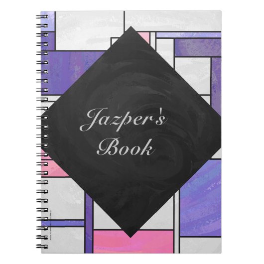 Carnet Impression blanc rose rose clair (Devant)