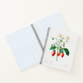Carnet Impression botanique de fraise (Intérieur)