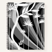 Carnet Impression botanique en noir et blanc (Devant)