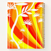 Carnet Impression botanique orange et jaune (Dos)