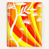 Carnet Impression botanique orange et jaune (Devant)