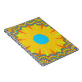 Carnet Impression Cyan et Gold Mandala Art (Côté Droit)