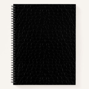 Carnet Impression d'alligator noir