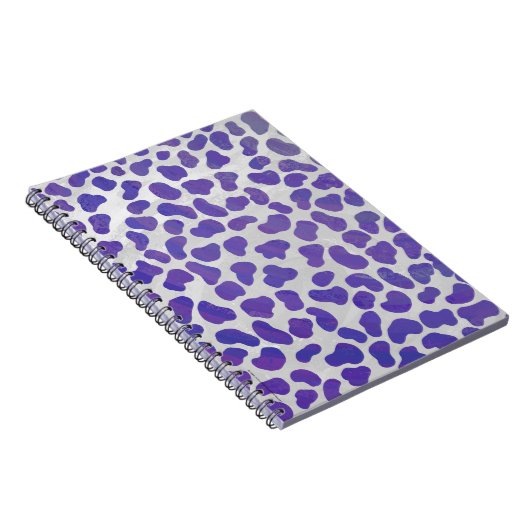 Carnet Impression dalmate violet et blanche (Côté Droit)