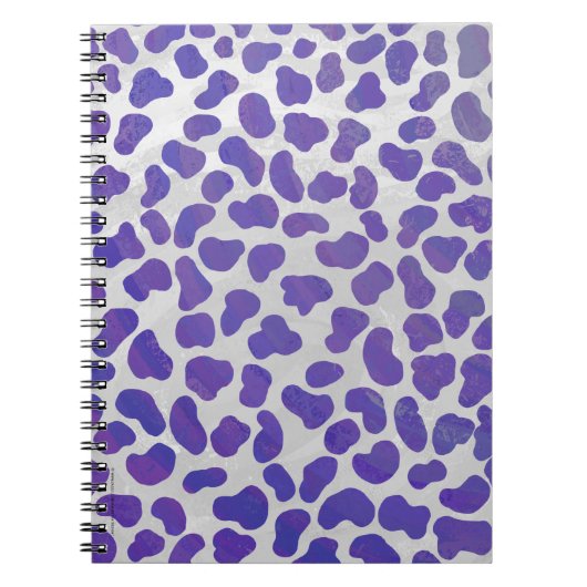 Carnet Impression dalmate violet et blanche (Devant)