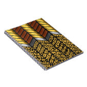 Carnet Impression d'animal de guépard à chevron zigzag mo (Côté Droit)