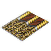 Carnet Impression d'animal de guépard à chevron zigzag mo (Côté gauche)