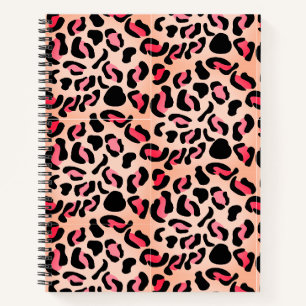 Carnet Impression d'animal de motif léopard moderne