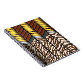 Carnet Impression d'animal de tigre blanc chevron zigzag (Côté Droit)