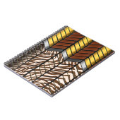 Carnet Impression d'animal de tigre blanc chevron zigzag (Côté gauche)
