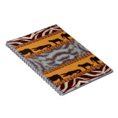 Carnet Impression d'animal de Tigre Blanc Tribal Africain (Côté Droit)