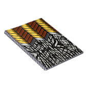 Carnet Impression d'animal zèbre à chevron zigzag moderne (Côté Droit)