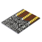 Carnet Impression d'animal zèbre à chevron zigzag moderne (Côté gauche)