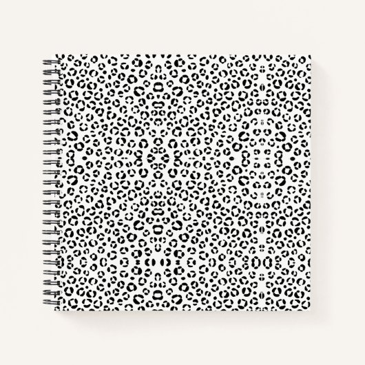 Carnet Impression d'animaux en noir et blanc (Devant)