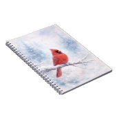 Carnet Impression d'art à l'aquarelle du cardinal rouge d (Côté Droit)