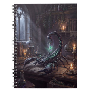 Carnet Impression d'art Alchimie Sombre Scorpion Gothique