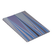 Carnet Impression d'art chevron bleu, violet, gris (Côté Droit)