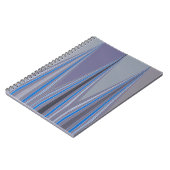 Carnet Impression d'art chevron bleu, violet, gris (Côté gauche)