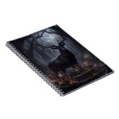 Carnet Impression d'art de cerf gothique forêt sombre (Côté Droit)