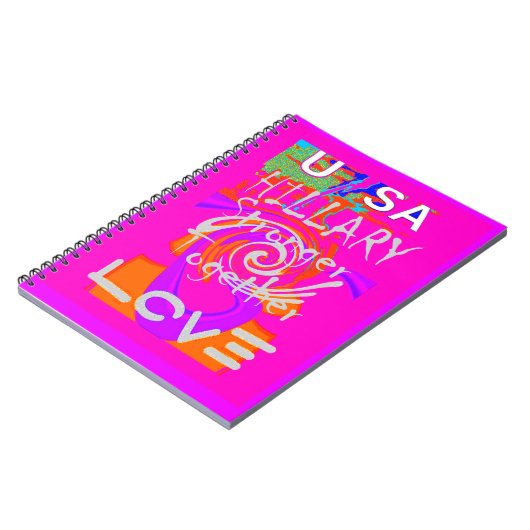 Carnet Impression d'art Hillary Inspiration en rose (Côté gauche)