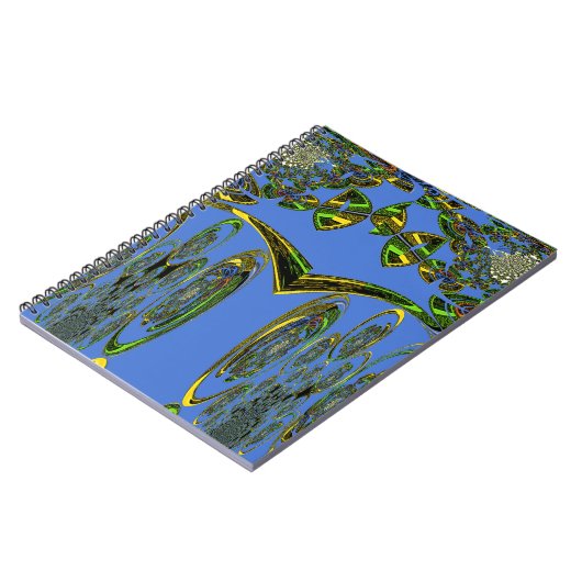 Carnet Impression d'art Iridescente avec design abstrait  (Côté gauche)