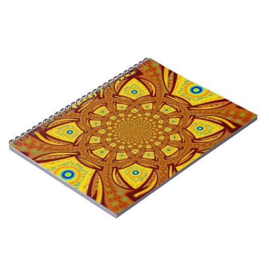 Carnet Impression d'art Kaleidoscope d'or (Côté gauche)