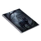Carnet Impression d'art Loup gothique Forêt sombre (Côté Droit)