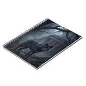 Carnet Impression d'art Loup gothique Forêt sombre (Côté gauche)