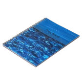 Carnet Impression d'art Texture Bleue (Côté gauche)