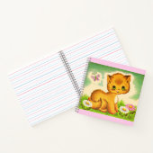 Carnet impression de chaton adorable aux yeux verts (Intérieur)