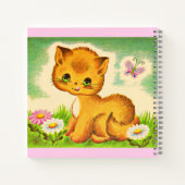 Carnet impression de chaton adorable aux yeux verts (Dos)