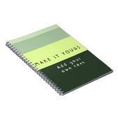 Carnet Impression de citation personnalisée moderne (Côté Droit)