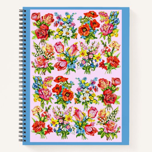 Carnet impression de collection de fleurs florales épique (Devant)