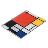 Carnet Impression de composition de Piet Mondrian rouge j (Côté gauche)